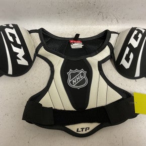 Used CCM LTP Junior Shoulder Pads Black And White SM 11855-S000199780