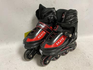 Used HIBOY INLINE SKATES Junior Rec Fitness Skates Black Adjustable 11855-S000199728