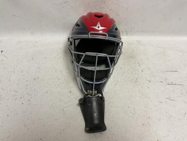 Used All-Star MVP2510-1 Catchers Helmet w/Mask Navy Blue And Red XS/S 11855-S000199712