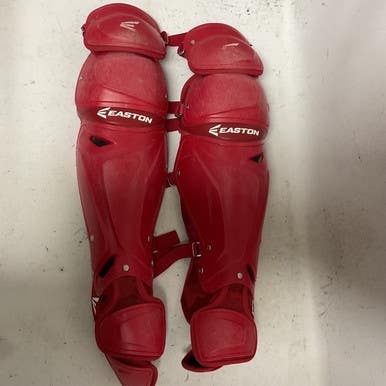 Used Easton Catchers Leg Guards Red Adult 11855-S000199532
