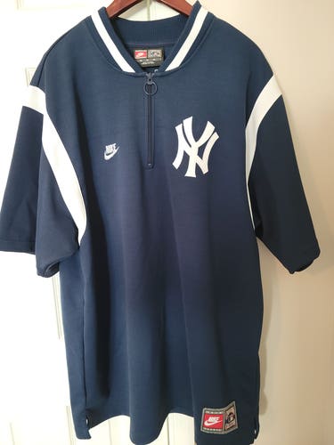 Nike Cooperstown Collection New York Yankees #44 Reggie Jackson 1/4 Zip Pullover Adult Unisex Jersey