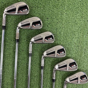 TaylorMade M6 Iron Set 5-PW Stiff Flex Steel KBS Tour Left Handed +1/2” Long