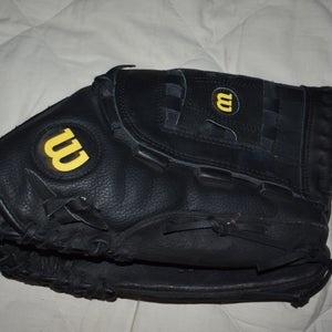 Wilson Elite A2444 Baseball/Softball Glove, Black, 14 Inches - Good Condition!