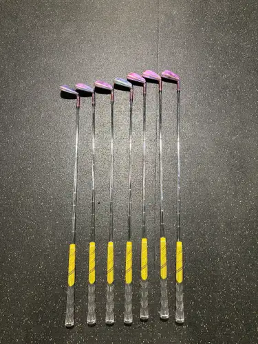 Right Handed Iron Set Stiff Flex (10 Clubs) #4 - #9, PW, GW, SW, LW Steel Shaft (Used)