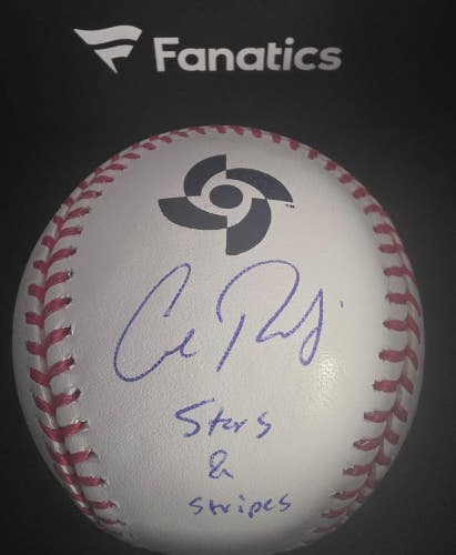 Mariners CAL RALEIGH WBC Team USA LE 6/10 "Stars and Stripes" Signed Baseball