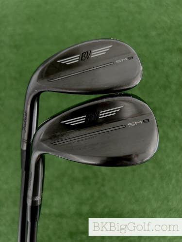 LH Titleist Vokey SM9 Black 2 Wedge Set (54 & 58 Degrees)