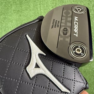 Mizuno M-Craft OMOI 03 Milled Forged Intense Black Mallet Putter w/Weights 35