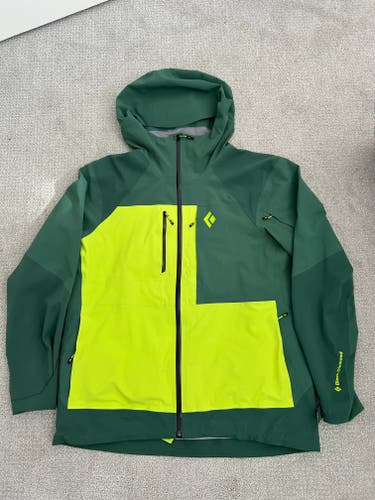 Green Men's Adult XL Black Diamond Recon Stretch Pro Shell Jacket (Used)