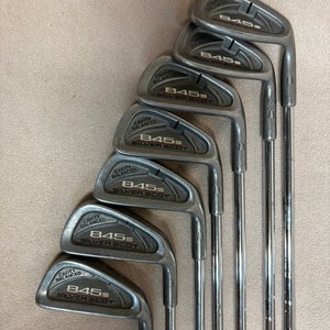 Men's 845s Silver Scot Right Handed Iron Set Regular Flex 7 Pieces Steel Shaft (Used)