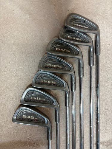 Men's 845s Silver Scot Right Handed Iron Set Regular Flex 7 Pieces Steel Shaft (Used)