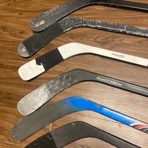 Senior Easton Synergy ST Left Hand Hockey Stick Pro Stock (Used) bundle with 5 other sticks