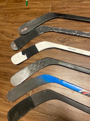 Senior Easton Synergy ST Left Hand Hockey Stick Pro Stock (Used) bundle with 5 other sticks