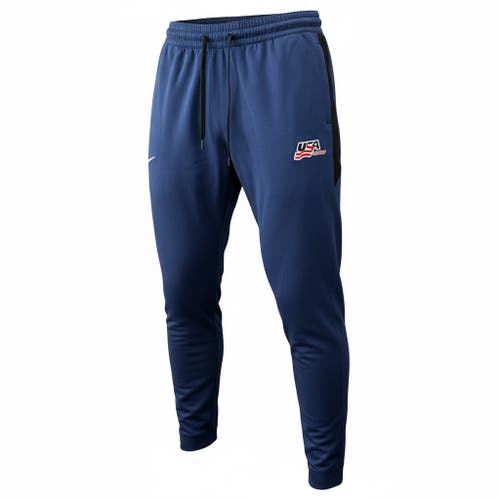 Nike Team USA Hockey Dri-Fit Jogger Pants Navy Men’s Large NWT Training Warmup