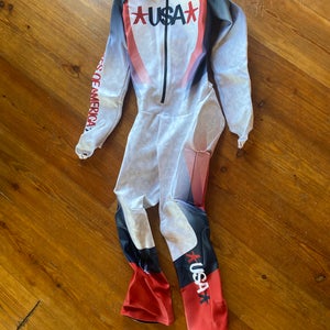 Large 2022 Olympic Spyder Padded us ski team Racing Ski Suit (Used) FIS Legal