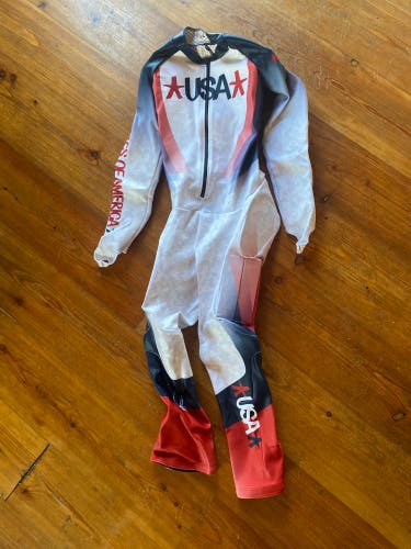 Large 2022 Olympic Spyder Padded us ski team Racing Ski Suit (Used) FIS Legal