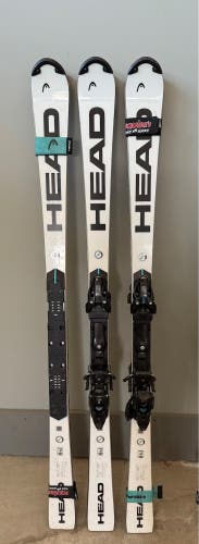 Men's 2024 HEAD WC Rebels e-SL FIS 165 cm Racing Skis With Bindings Max Din 20 (Used)