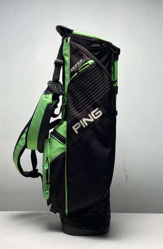 Ping Hoofer Prodi-G Stand Bag 29" Black/Green 4-Way Divide Dual Strap Golf Bag