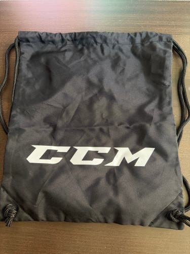 Black Adult Unisex Small / Medium CCM Drawstring Day Pack (New)