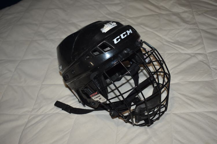 CCM 04 Hockey Helmet w/ FM06 Cage, Black, Medium