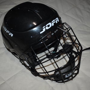 Jofa Sweden 390 SR Hockey Helmet w/Cage, Black, Senior (6 3/4 - 7 3/8)