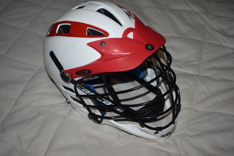 Cascade CPX Lacrosse Helmet, White/Red