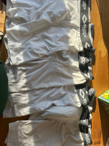 White Small Men's Shock Doctor Compression (Used) 4 pairs