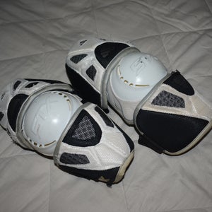 STX Agent Lacrosse Arm Pads, Black/White, Medium