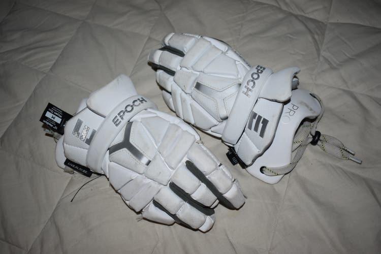 Epoch Integra Pro Lacrosse Gloves, White, Medium 12 Inches - Top Condition!