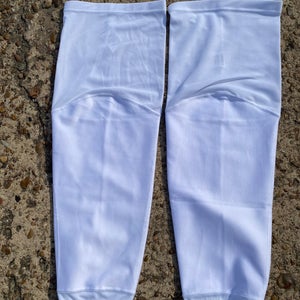 White Senior CCM Socks Pro Stock with Kevlar Cut Resistant Panel (New) 3509