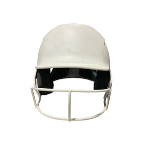 Used Easton SZ 6 7/8 - 7 3/8 Batting Helmet w/Mask White One Size 11834-S000047244