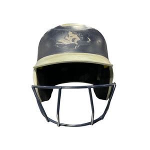 Used BoomBah HELMET W/ MASK 7- 7 3/4 Batting Helmet w/Mask Navy Blue One Size 11834-S000047221