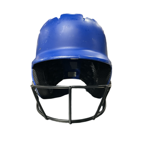 Used Marucci BB BLUE HELMET Batting Helmet w/Mask Royal Blue One Size 11834-S000047090