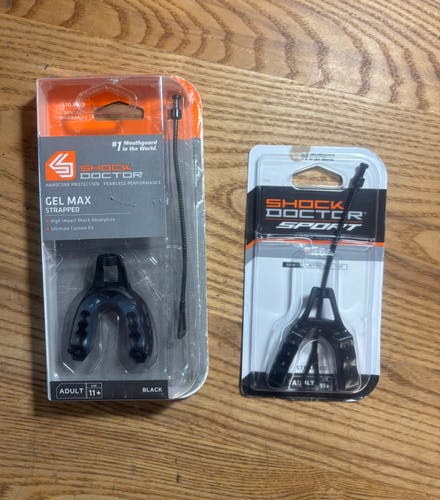 ** Two Pack ** Sport Pro & Gel Max Shock Doctor  Mouth Guards (New in Box)