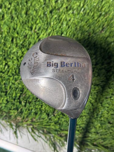 Callaway Big Bertha Steelhead 4 Wood Graphite Shaft Stiff Flex New Grip 42.5” RH