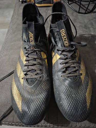 Men's Size M 10.5 (W 11.5) Adidas Mid Top Adizero Impact Speed CoronationMolded Cleats (Used)