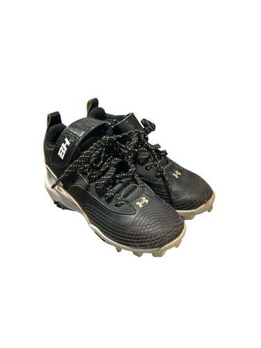 Used Under Armour BRYCE HARPER CLEATS BB/SB Cleats Black Youth 11.0 11834-S000047001