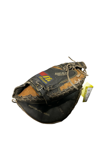 Used Mizuno PROFESSIONAL MODEL MITT BB/SB Catchers RH Throw Black 34" 11834-S000047010
