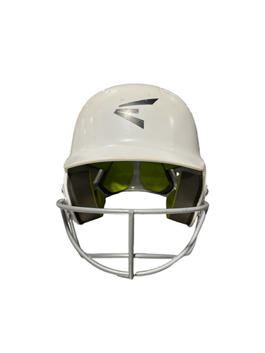 Used Easton WHT HELMET 6 1/4-6 7/8 Batting Helmet w/Mask White One Size 11834-S000047022