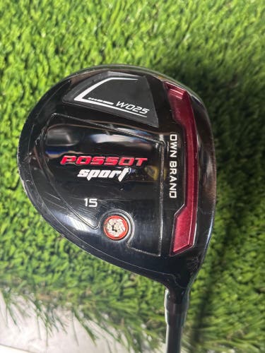 DWN Possott Sport 15* 3 Wood W025 Graphite Shaft Regular Flex Right Handed 43.5”