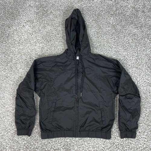 Lululemon Jacket Womens 4 Black Hooded Full Zip Lightweight Windbreaker Refined