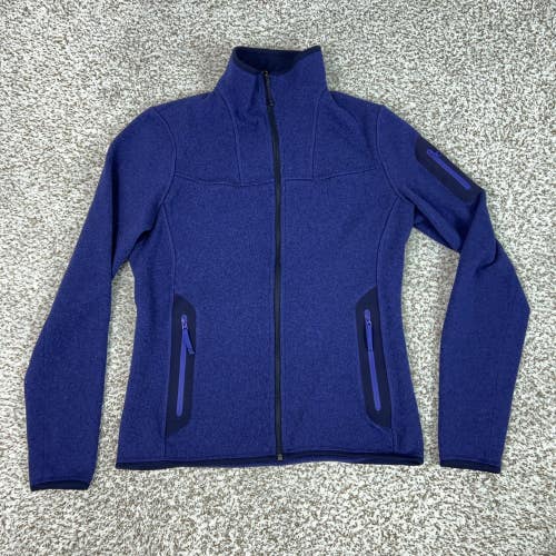 Arcteryx Jacket Womens Small Blue Covert Cardigan Fleece Full Zip Hiking Outdoor