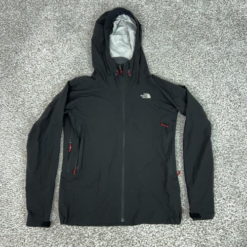 North Face Jacket Womens Medium Black Summit Series HyVent 2.5L Rain Hiking Gorp