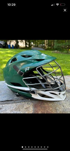 Cascade R Green White Mens Lacrosse Helmet