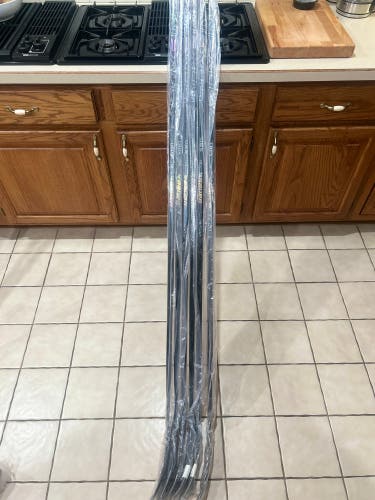 Six Custom All Black "Larkin" Senior Bauer Nexus Tracer Left Hand Hockey Sticks P28 87 Flex
