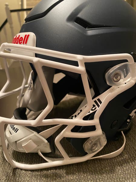 matte white speedflex helmet Riddell Youth Football with Facemask, Speed Flex Helmet for Football : Sports & Outdoors point chinstrap Riddell SpeedFlex Helmet, In Stock