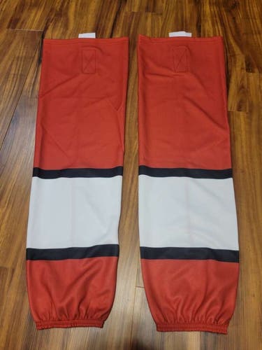 Pro Stock Edge Style Ice Hockey Socks Adult Red with Black and White New