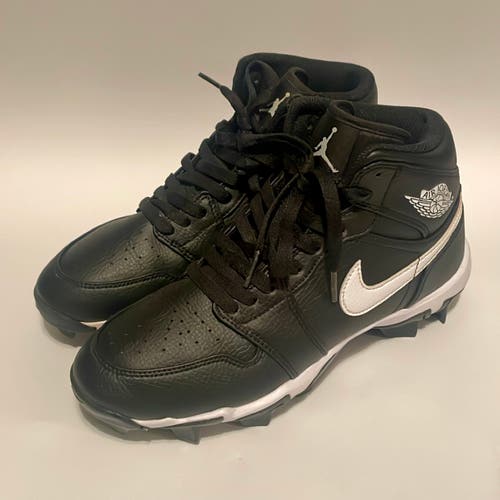 Nike Air Jordan 1 Mid Black 6Y Baseball Cleats