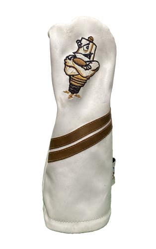 Sunfish Fairway Wood Novelty Spark Plug Headcover White Vinyl, Good Condition