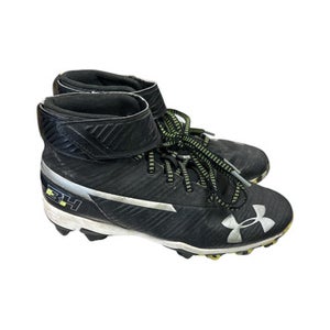 Used Under Armour 4201200188 BLK/WHT Jr FB Cleats Black And White Junior 04.5 11862-S000092889