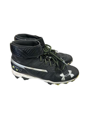 Used Under Armour 4201200188 BLK/WHT Jr FB Cleats Black And White Junior 04.5 11862-S000092889